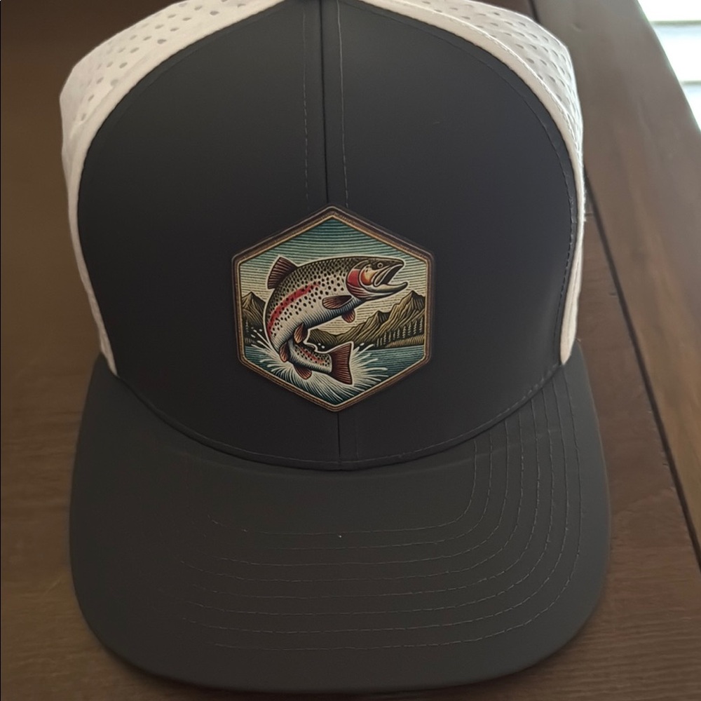 Centennial Supply Co - Gray and White Fish patch Cap